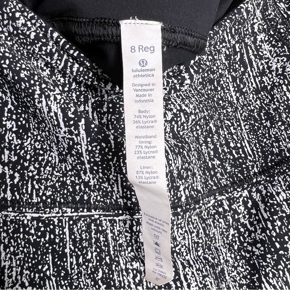 LULULEMON Lost In Pace Air Time White Black Mini Athletic Skirt - Picture 6 of 6